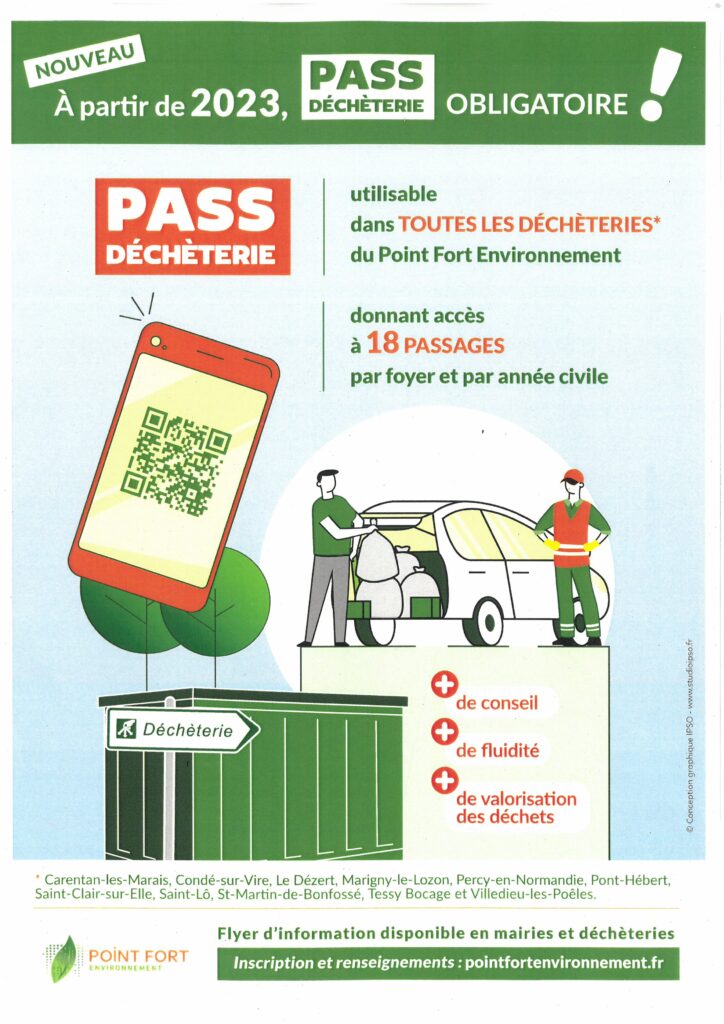 Un PASS DÉCHÈTERIE obligatoire à partir de 2023