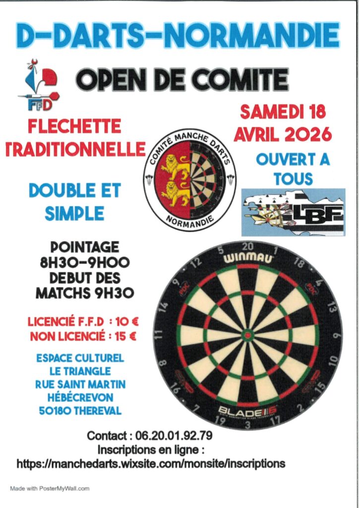 Open de Comité - Fléchettes